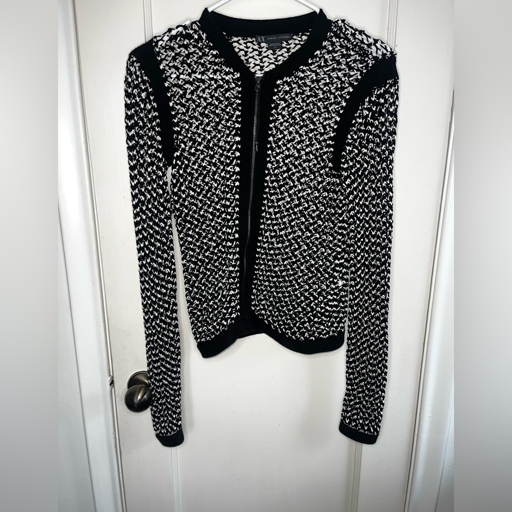 Armani Exchange Zip Up Sweater